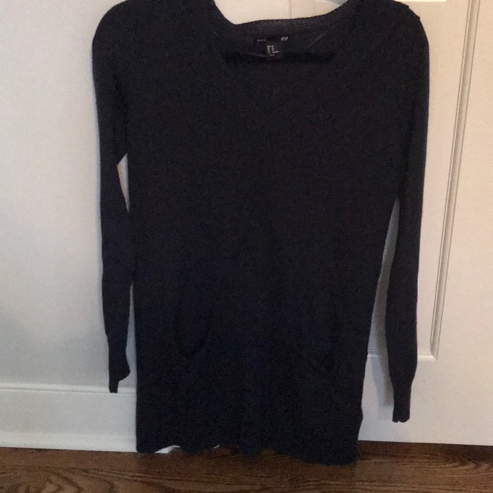 Navy blue long sleeve sweater